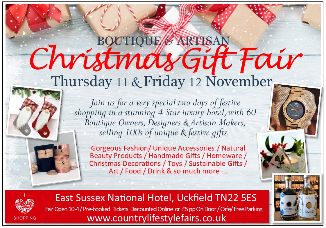 CountryLifestyleFair (@luxurygiftfairs) on Twitter photo Book #discounted tickets up to half price 11 & 12 Nov #boutique & #artisan #christmas #giftfair #uckfield
<a href="/ESNHotelResort/">East Sussex National</a> countrylifestylefairs.co.uk
or full price on the door Book #discounted tickets up to half price 11 & 12 Nov #boutique & #artisan #christmas #giftfair #uckfield
<a href="/ESNHotelResort/">East Sussex National</a> countrylifestylefairs.co.uk
or full price on the door