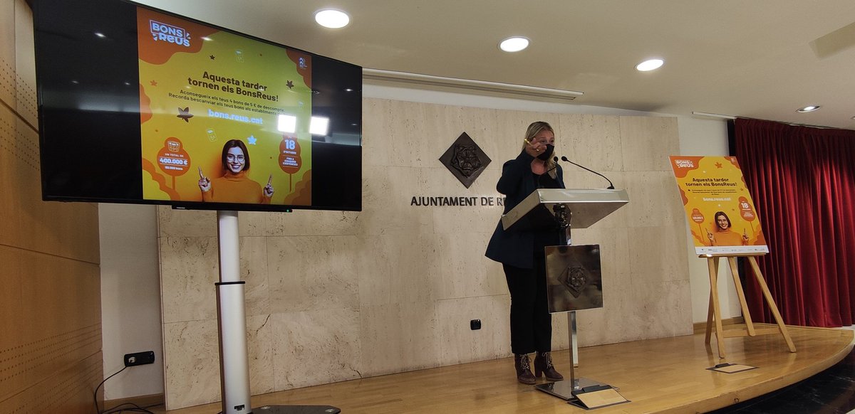 cambrareus's tweet photo. 👉Es presenta a @reus_cat la sisena campanya dels #BonsReus de @ReusPromocio amb 80.000 bons i una inversió de 400.000 euros.
❗En 6 campanyes els #BonsReus hauran projectat 1.210.000 euros sobre el comerç.
👍La Cambra participa novament amb l'atenció als establiments https://t.co/22ljrjCaqY