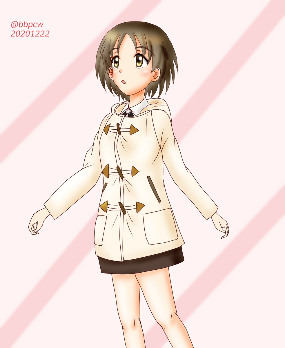 某氏がお誕生日ということで推しキャラの紗希ちゃんの絵を再掲してお祝い〜🎂 
