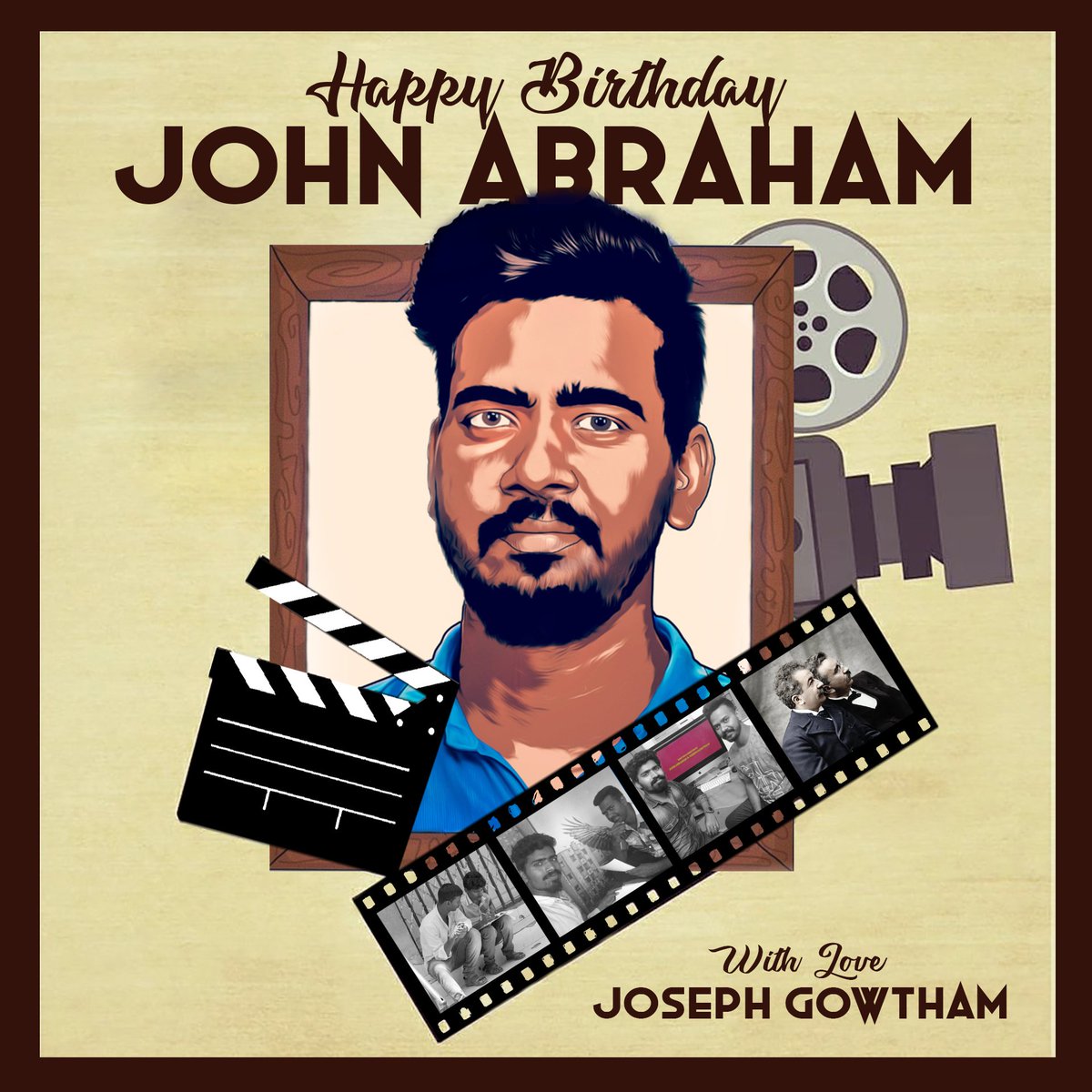 _Joseph_Gowtham's tweet photo. Happiest bday to the happening bro!! @itz_JohnAbraham love u!! God bless - with love @_Joseph_Gowtham https://t.co/zsKii02gCd