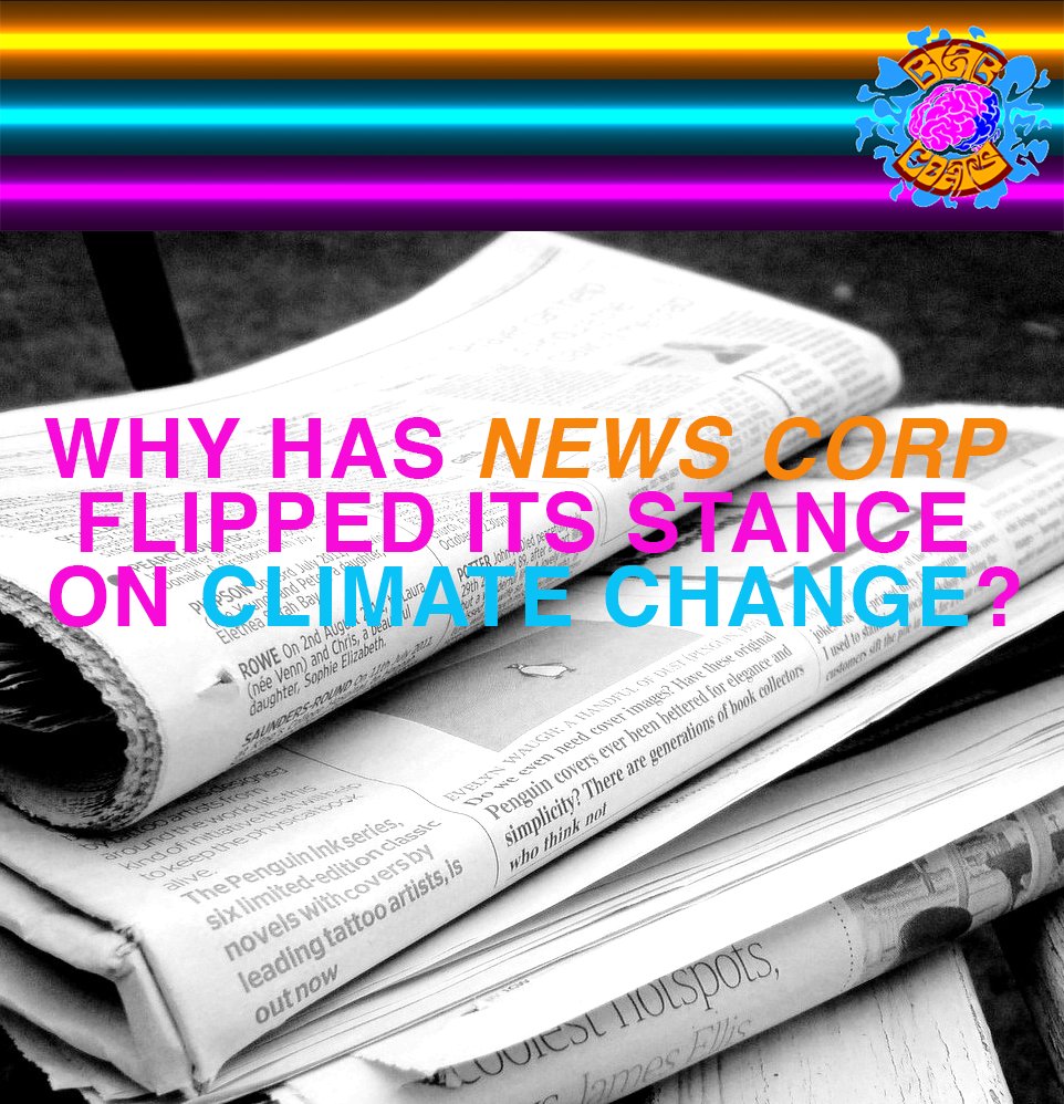 Last Monday the Murdoch owned News Corp Newspapers, drastically changed stance on climate change. News Corp in 2015 stated decarbonisation was “bad for jobs” and “too expensive”. This week it was described as a trillion dollar opportunity. What truly caused this stance change?