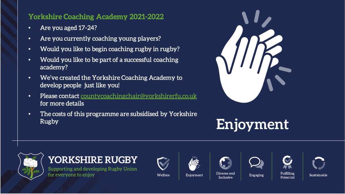 yorkshire_rfu's tweet image. We've created an academy for our young coaches ... get in touch with countycoachingchair@yorkshirerfu.co.uk to find out more