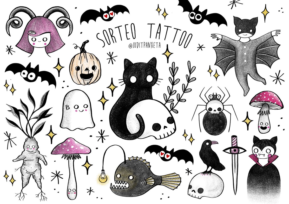 JuditPanxeta's tweet photo. 🎃👻🕷️🕸️🦇💀🎃✨
Ha llegado a la ciudad el primer spooky sorteo de un tattoo terrorífico #panxetattoo!
Para participar hay que
1 - Seguir la cuenta @juditpanxeta
2 - Retuitear este tuit
3 - Comentar qué diseño elegirías
Info completa en el siguiente tuit
🎃👻🕷️🕸️🦇💀🎃✨ https://t.co/UvGxHcIfHa