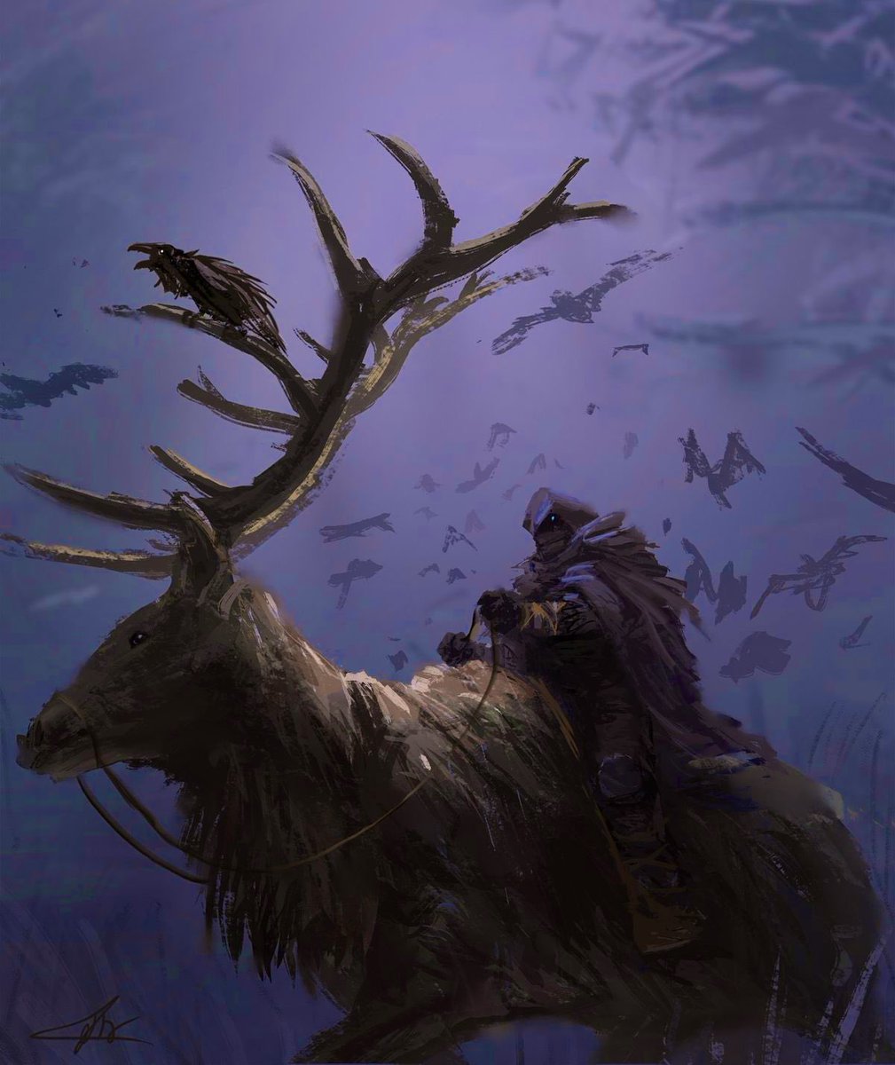 The direwolf did not like the way that Coldhands smelled. Dead meat, dry blood, a faint whiff of rot. And cold. Cold over all.

Bran: „The ranger ...“
Leaf: „He cannot come.“
Bran: „They'll kill him.“

Leaf: „No. They killed him long ago.“

———    Bran Stark and Leaf, asoiaf