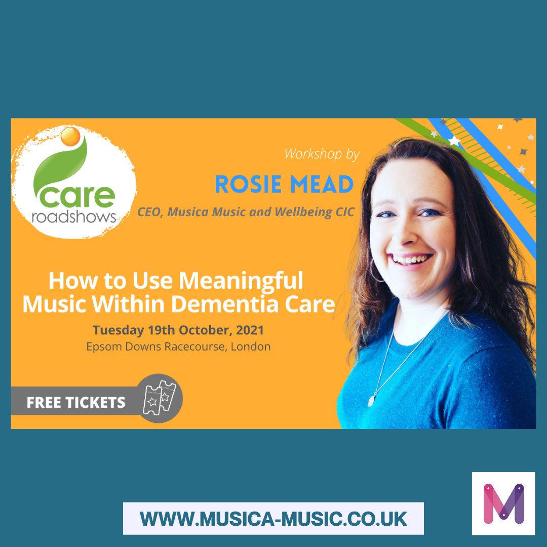 Musica_CIC's tweet photo. We will be attending the Care Roadshow in London tomorrow.
Rosie will be doing an interactive workshop on how to deliver meaningful music within dementia care. 🎶 

Are you attending? Let us know below

#careroadshows #dementiacare #carehome #musicwellbeing #musica #musicmatters https://t.co/BIRjryCWYh