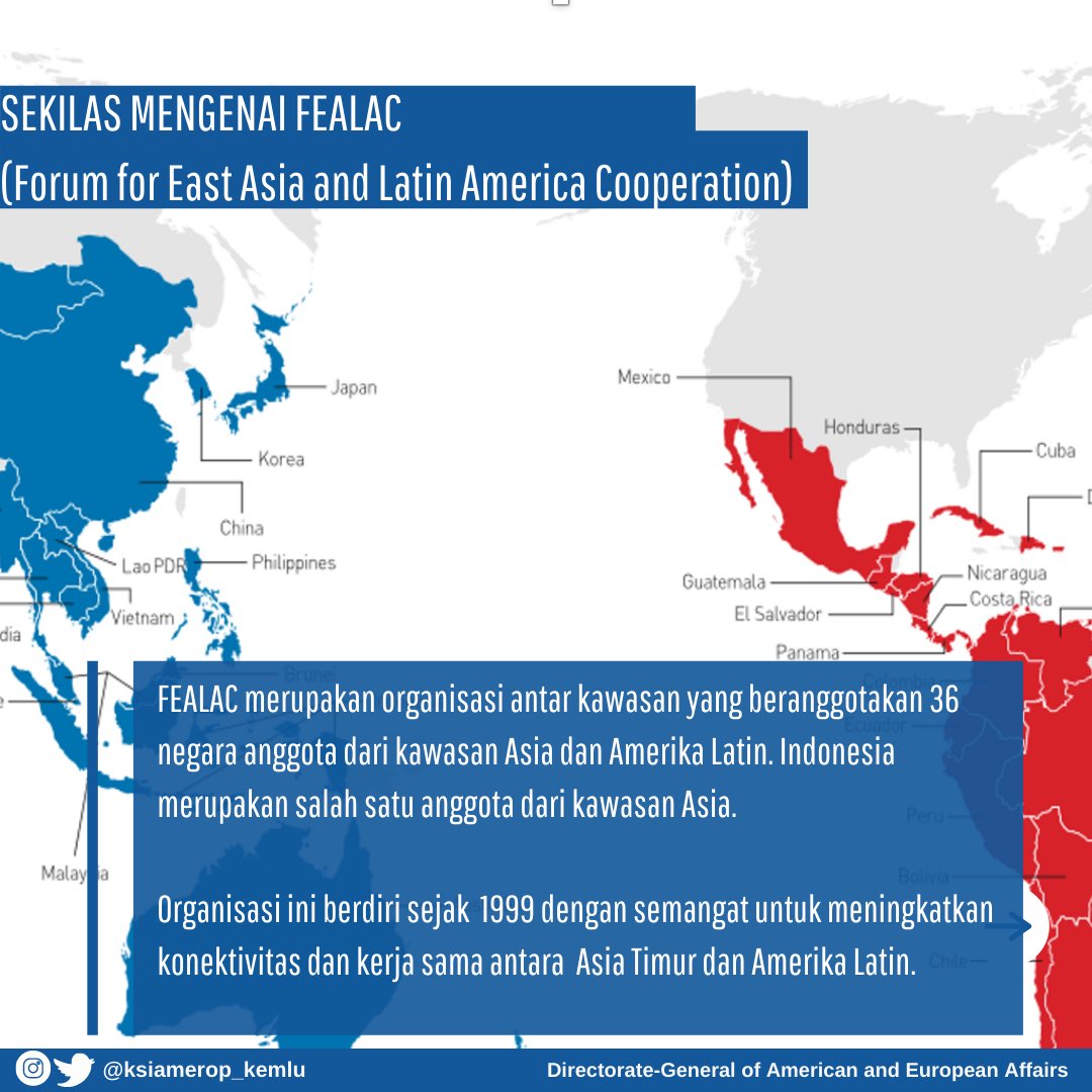 Pertemuan ini memberikan kesempatan kepada Indonesia dan negara anggota FEALAC lainnya untuk membahas upaya revitalisasi kerja sama di dalam FEALAC pasca pandemi COVID-19.

Simak usulan Indonesia pada post berikut, ya! 

#IniDiplomasi #IndonesiaUntukDunia