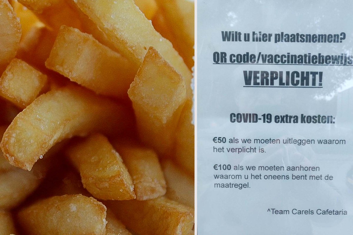 NHNieuws's tweet photo. Amstelveense cafetaria onder vuur na grap over fictieve boetes rondom covid-19 beleid
https://t.co/rp6YTfeOBq https://t.co/4U3hJJ3dqQ