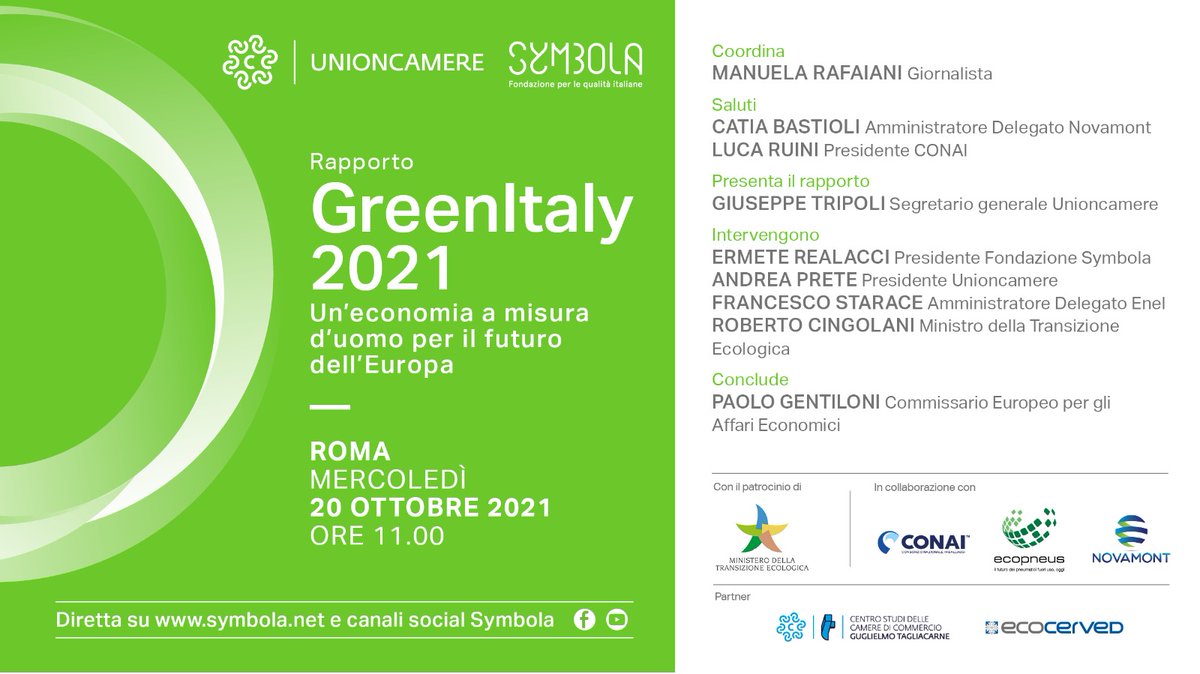 Affrontare con coraggio la #crisiclimatica rappresenta una grande occasione per rendere la nostra economia più a misura d'uomo e per questo più capace di futuro.441000 buoni motivi per un'Italia protagonista alla <a href="/COP26/">COP26</a> di #Glasgow.#ManifestodiAssisi <a href="/SymbolaFondazio/">Fondazione Symbola</a> <a href="/unioncamere/">Unioncamere</a>