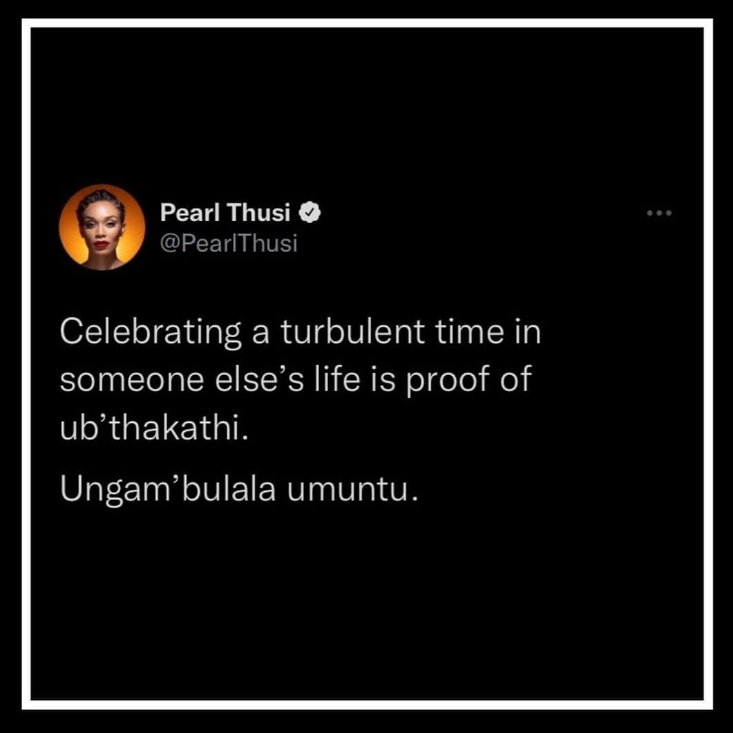 YentaRoom's tweet photo. Pearl Thusi shared her thoughts on the Bonang and CSA issue.
.
.
.
.
.
#pearlthusi #pearl #thusi #bonangmatheba #bonang #bonangmatheba #houseofbng #csa #trending #mzansinews #mzansiupdates #mzanzigossip #celebritygossip #southafrican #southafricancelebrities
📸:pearlthusi https://t.co/LNHXPuXu2h