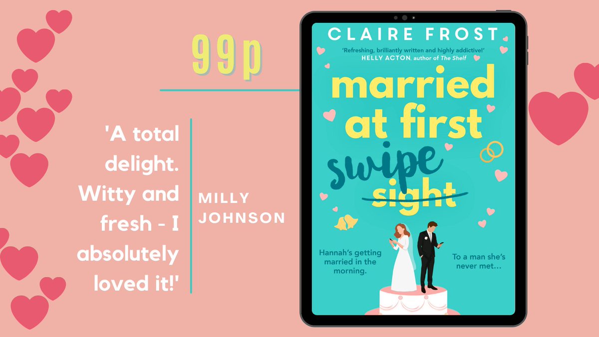 simonschusterE's tweet photo. In the modern tech-fuelled world of dating, is it possible to find true love?
'A total delight. Witty and fresh - I absolutely loved it!' MILLY JOHNSON
'A very funny, feel-good read' HOLLY MILLER
#MarriedatFirstSwipe by @FabFrosty is now just 99p!
https://t.co/JWWXGME7x1 https://t.co/ERsyTeXS10