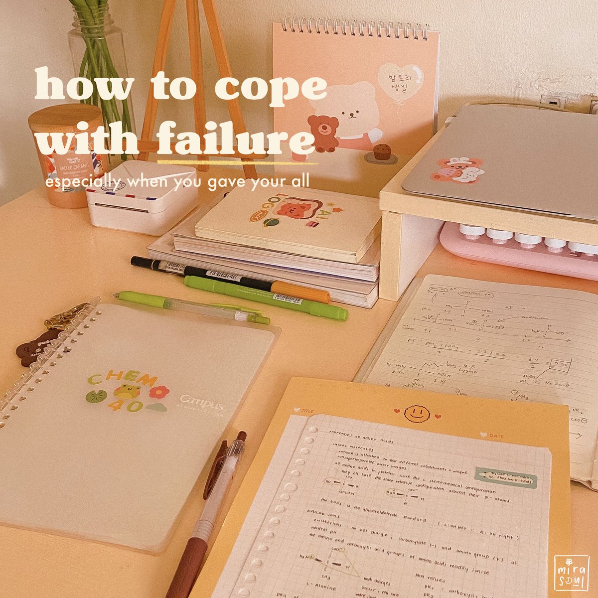 bymirasoul's tweet image. 🌼 how to cope with failure

No matter how much we try and give our all, sometimes it just happens. Although it’s always an uncomfortable experience, believe you have the power to cope with it. Here are ways to cope with failure and reframe it into a new perspective 💛