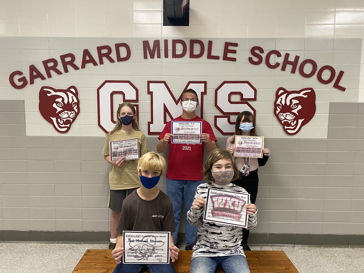 GarrardMiddle's tweet image. Congratulations to thes students for being named last week’s GMS Students of the Week!