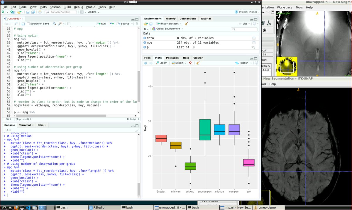 A new release is out :) #20211018 where we fixed a few bugs, added Rstudio with lots of useful R-packages, and <a href="/KorbinianEckst1/">Korbinian Eckstein</a> and @simon_mri's CLEARSWI and ROMEO for MRI phase data processing - enjoy: neurodesk.github.io/docs/neurodesk…