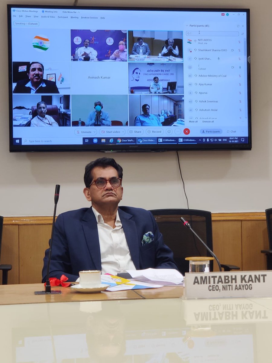 NITIAayog's tweet photo. #GeospatialEnergyMap is the first example of what we planned on delivering under the liberalisation of the geospatial sector.
Partnership with @ISRO shows our ability to deliver unique results through collaboration. This applies in great measure to GIS: CEO @amitabhk87 https://t.co/P2Ei3fCHb9