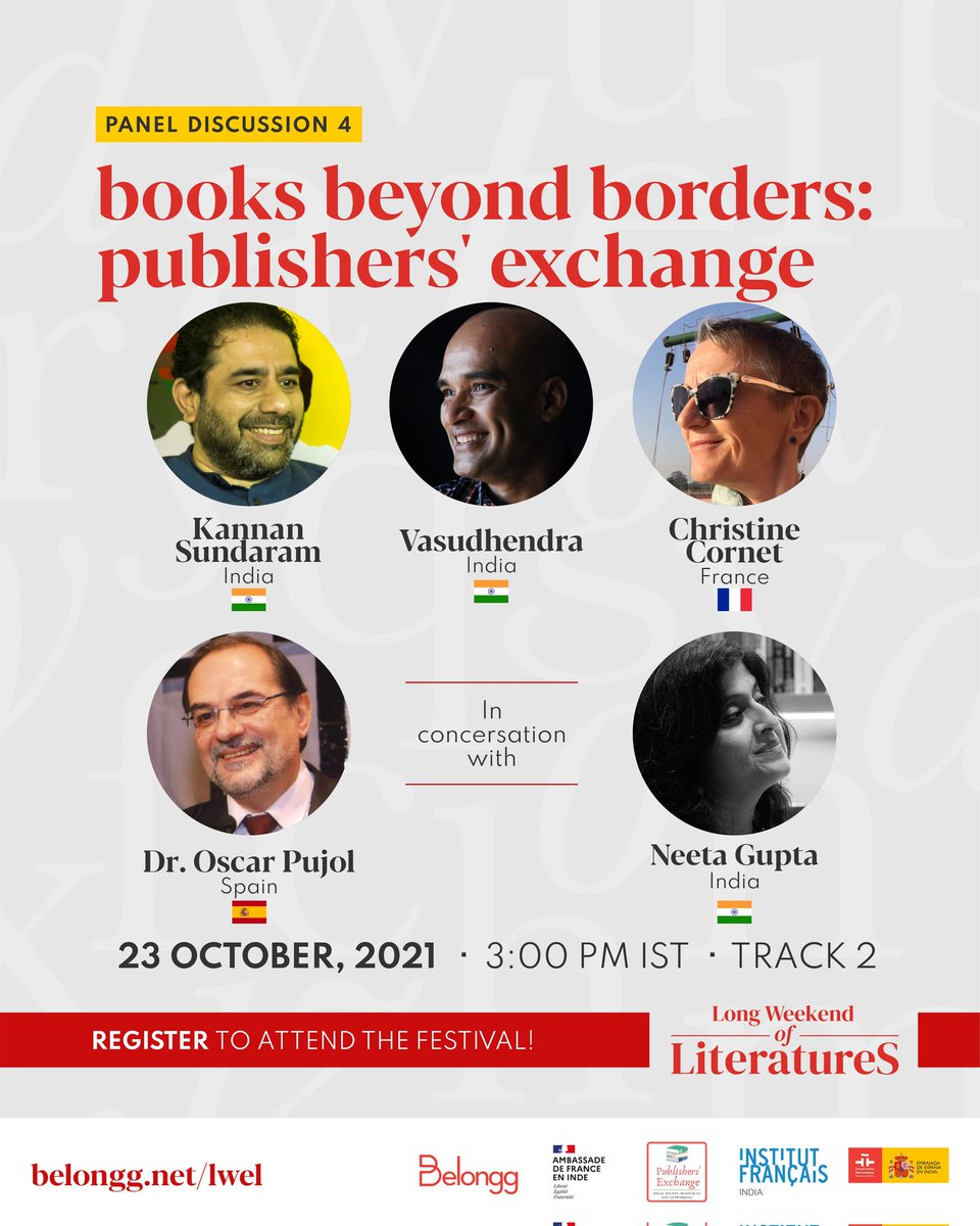 Do register on this link to access this session on Saturday 23rd October at 3 pm
Also check out the #longweekendofliterature online Open Mic sessions and join the Europe-India Pen Pal Network that the Festival will seedstart @HouseOfBelongg belongg.net/lwel/