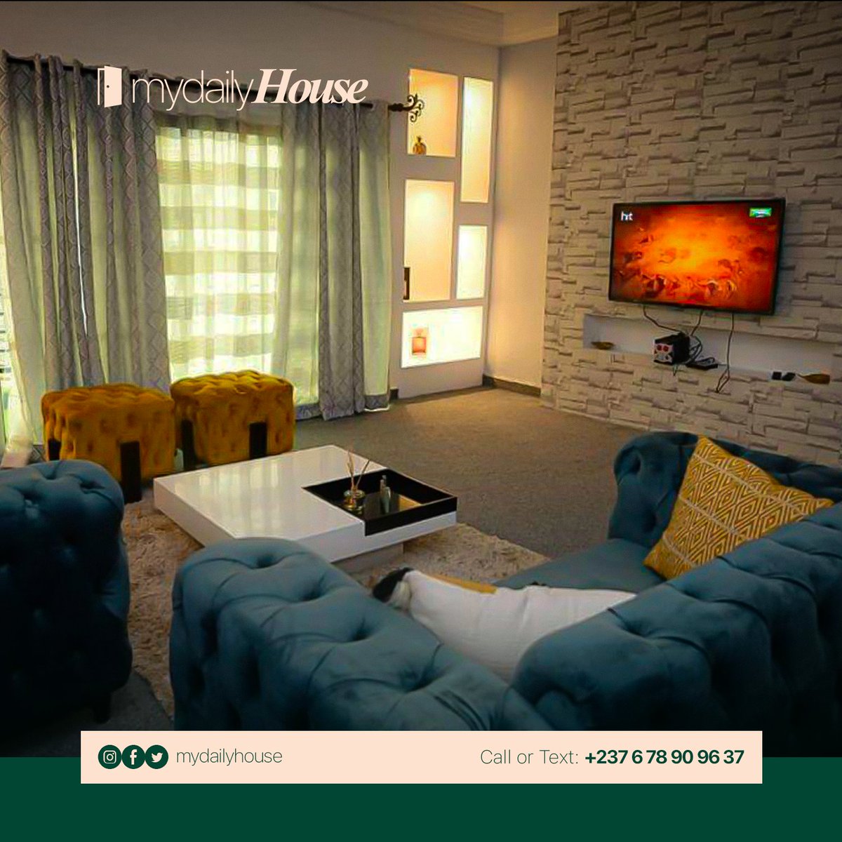 MyDailyHouse's tweet image. Helloo Daily Peeps,
En ce début de semaine, rompez avec la monotonie et venez profiter de notre logement meublé de Bonapriso (Lycée Mongo)
Réservez directement via le lien suivant :
wa.me/message/R2SR4A…
#Douala #Bonapriso #Voyages #Trip #Weekend #Vibe #Relax #Cameroun