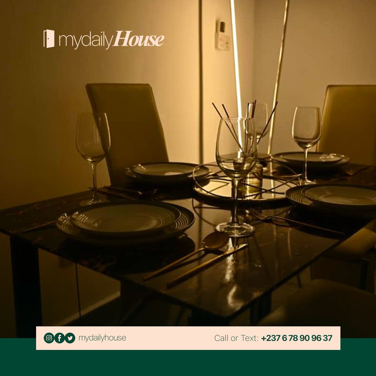 MyDailyHouse's tweet image. Helloo Daily Peeps,
En ce début de semaine, rompez avec la monotonie et venez profiter de notre logement meublé de Bonapriso (Lycée Mongo)
Réservez directement via le lien suivant :
wa.me/message/R2SR4A…
#Douala #Bonapriso #Voyages #Trip #Weekend #Vibe #Relax #Cameroun