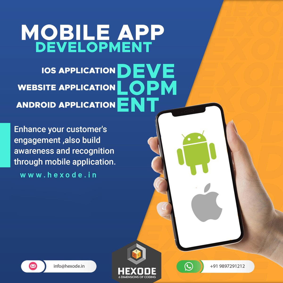hexodeitsoln's tweet photo. Our professional mobile app developer can help you develop your app. Just get in touch with us. 
Call/WhatsApp at +91-9897291212
https://t.co/FtEuiiwssu
#appdevelopment #appdesigndevelopment #androidapp #iosapps #hybridapps #hybridapp #hybridappdevelopment #hybridmobileapps https://t.co/mUYgHPmaI8