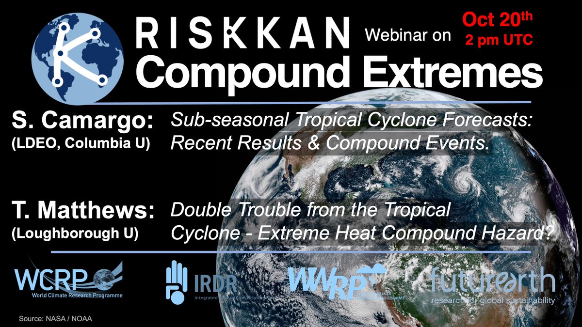 KKornhuber's tweet image. #CompoundExtremes &amp;amp; Tropical Cyclones. 

Zoom-info: risk-kan.org/news/
@regclimo @SCamargo @TkrMatthews86 @kan_risk
