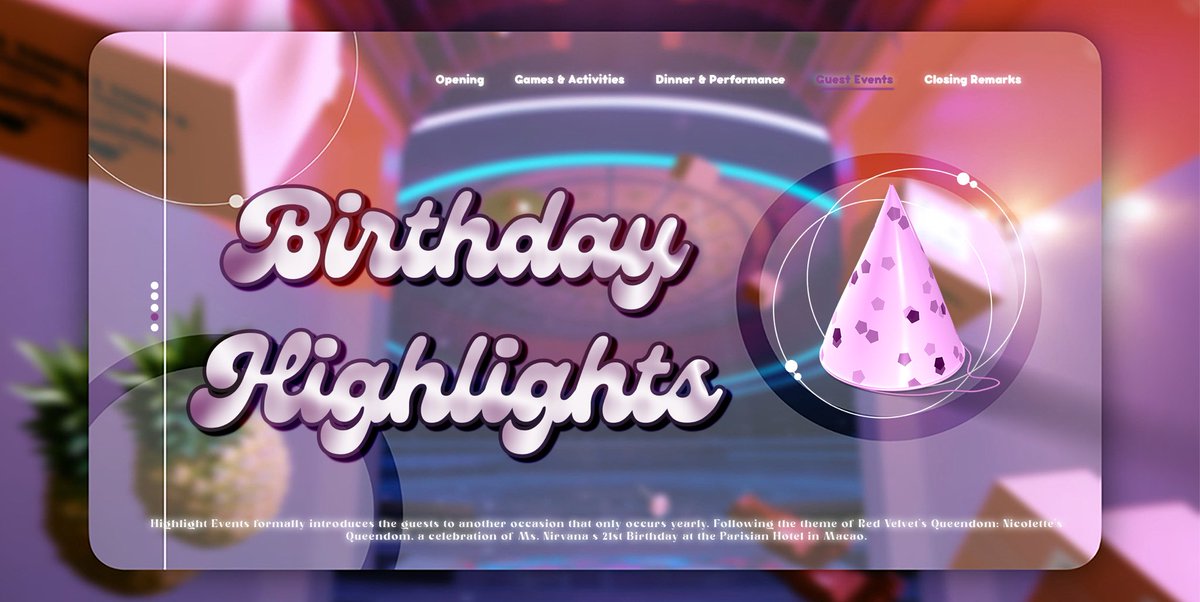 REDCASTLE21's tweet photo. ㅤ

     ⊰ https://t.co/o8RpO2cSi6 https://t.co/98gRxKusqB ⠀ ⠀   
      NICOLETTE'S QUEENDOM ⊱

     ❛ BIRTHDAY HIGHLIGHTS 

     #NicolettesQueendom 
     #NirvanaPerfect21 
     #ReigningAt21 
     #HIGHTLIGHTyourEvent 

ㅤ https://t.co/ZkwYbr22vb