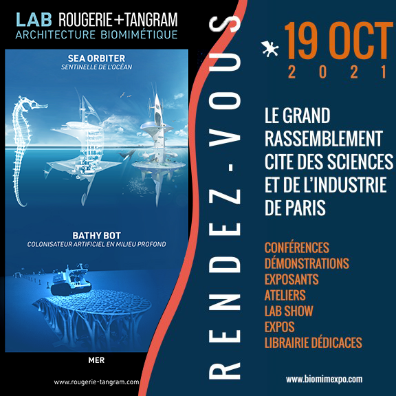 RougerieTangram's tweet photo. #19OCT21 à la Cité des Sciences de Paris, découvrez l'#architecture #biomimétique en rencontrant @JacquesRougerie, Olivier Bocquet et Theo Jarrand du Lab Rougerie+Tangram. Réservez vos billets maintenant: https://t.co/O8Jzb5vKhz
#LeLabRT #biomimetisme #RougerieTangram  #recherche https://t.co/8W2bSDLxT0