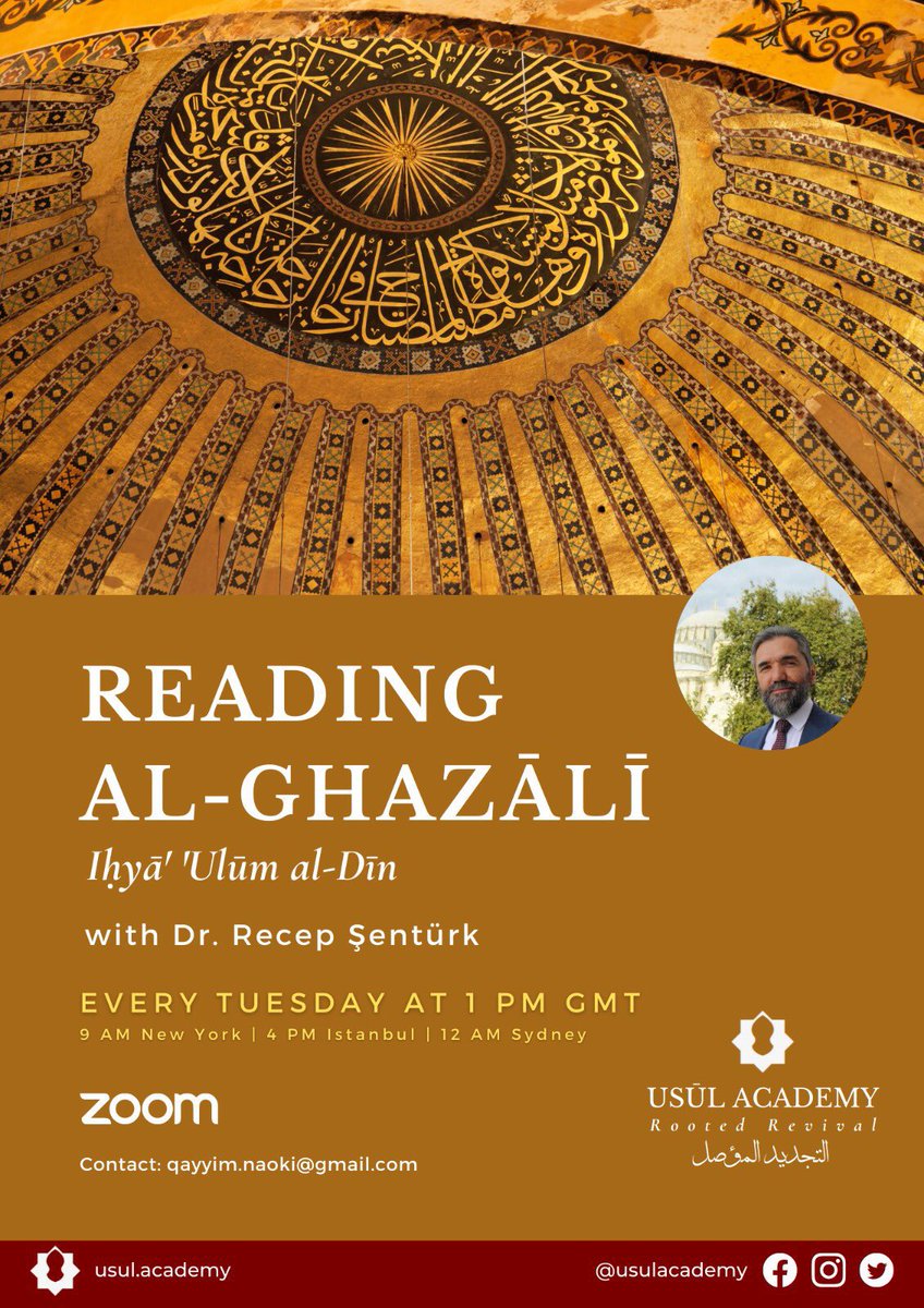 Usul Academy (@usulacademy) on Twitter photo Make sure to register for this special lecture series if you haven’t already!
We will be live tomorrow at 1pm GMT with <a href="/senturkrecep/">Recep Şentürk</a>
Register here: zoom.us/meeting/regist… Make sure to register for this special lecture series if you haven’t already!
We will be live tomorrow at 1pm GMT with <a href="/senturkrecep/">Recep Şentürk</a>
Register here: zoom.us/meeting/regist…