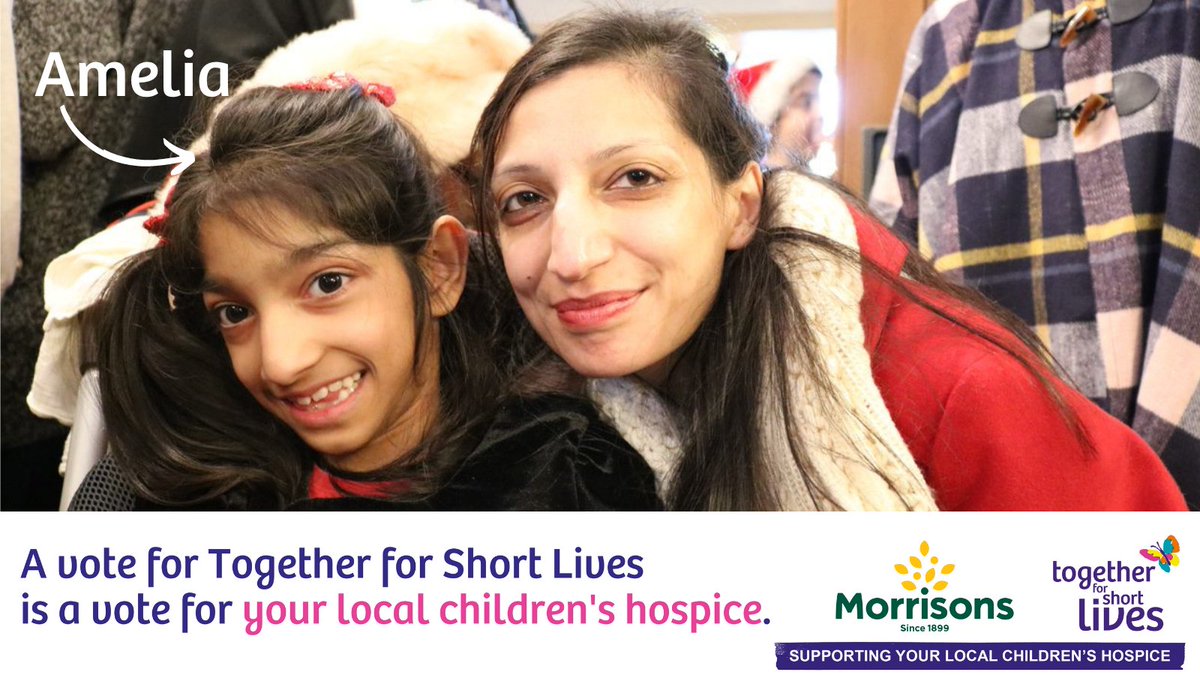 "If we didn't have <a href="/MartinHouseCH/">Martin House Children's Hospice</a>, I wouldn't be able to cope." 
Amelia has quadriplegic cerebral palsy &amp; single mum Shabnam rarely gets a full night's sleep. To support them, please share with a <a href="/Morrisons/">Morrisons</a> colleague &amp; ask them to vote for <a href="/Tog4ShortLives/">Together for Short Lives</a> in the charity vote.
