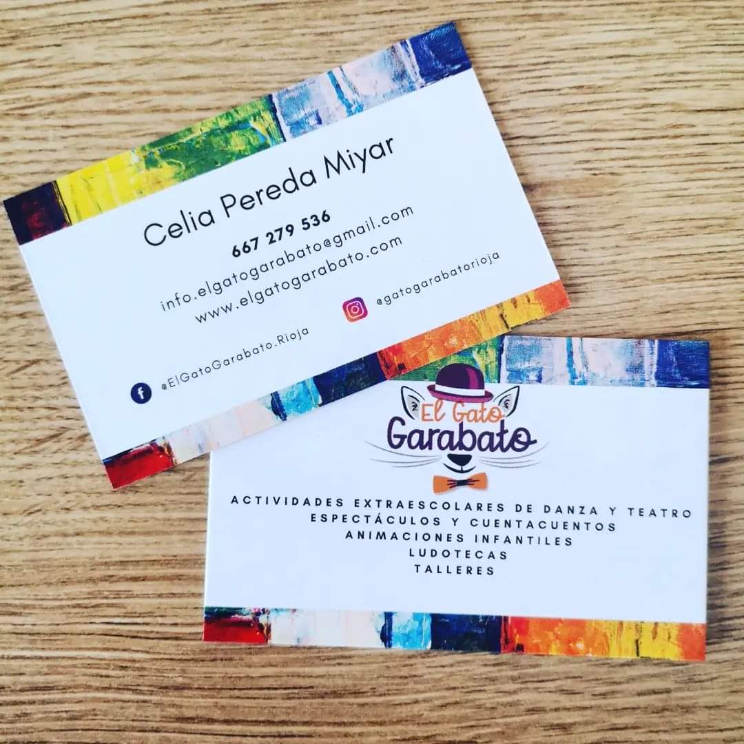 Nuestras nuevas tarjetas.
Conoce nuestros servicios:

👉Actividades extraescolares de danza y teatro
👉Espectáculos y cuentacuentos
👉Animaciones infantiles
👉Ludotecas
👉Talleres

#gatogarabatorioja #teatro #baile #danza #ludotecas #espectáculos #cuentacuentos #ludotecas