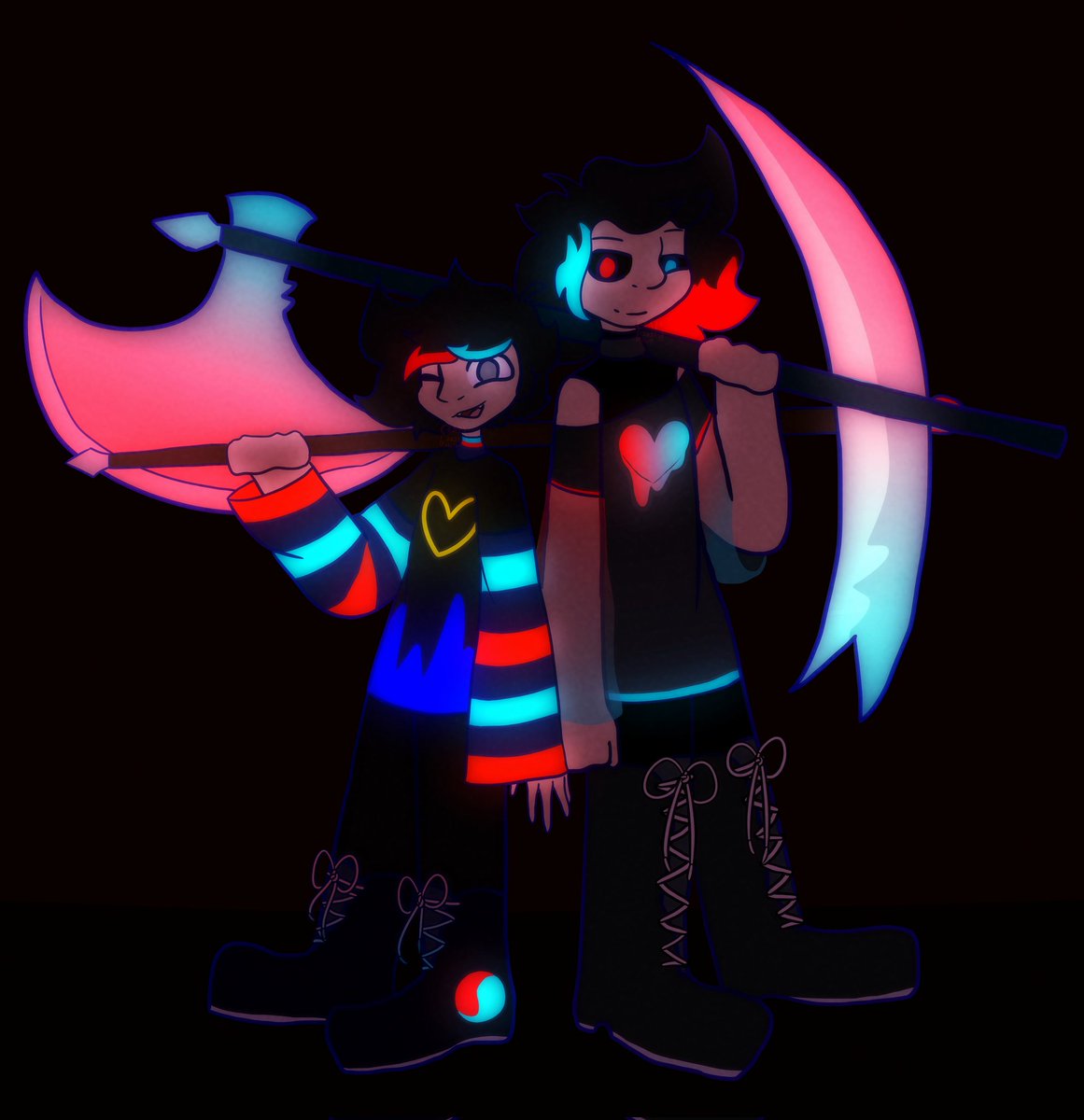 scoorioart's tweet photo. HUMAN version s of scoorio and ambo
SPENT 3 HOURS
I SOLD MY SOULS TO THE ART GOD AND THIS IS WHAT I MAKE???

#digital #art #digitalart #scoorio #humanversions #originalcharacters #ArtistOnTwitter https://t.co/IlPrlvoiyz