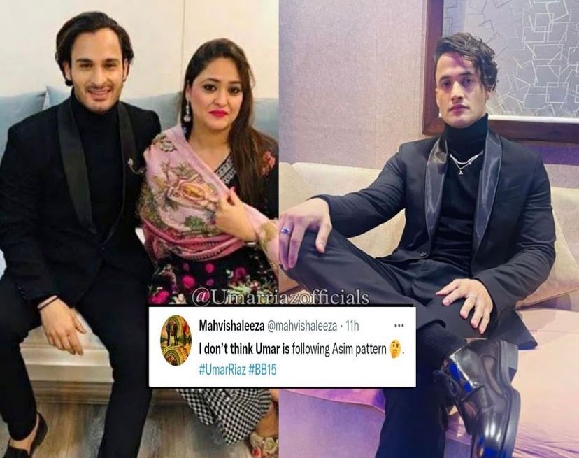 BollySpy's tweet photo. #UmarRiaz’s sister #Mahvish comes out in support of her brother, tweets, “I don’t think Umar is following #AsimRiaz’s pattern.” 

@realumarriaz @mahvishaleeza #BiggBoss15 #BB15 https://t.co/0ca4XbizwY