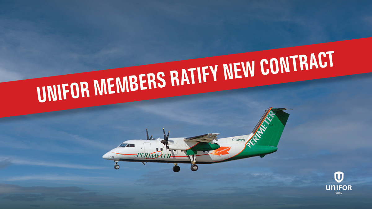 #ICYMI – Unifor members at <a href="/PerimeterAir/">Perimeter Aviation</a> have ratified a new 2-year collective agreement for its Flight Attendant group bit.ly/3FUSKhZ #Unifor #Solidarity #Winnipeg #Manitoba #MBpoli #Canlab