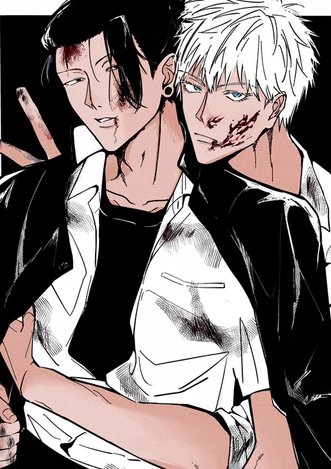 最近描いた絵並べてみたけど五夏絡まりがちだな🥲 