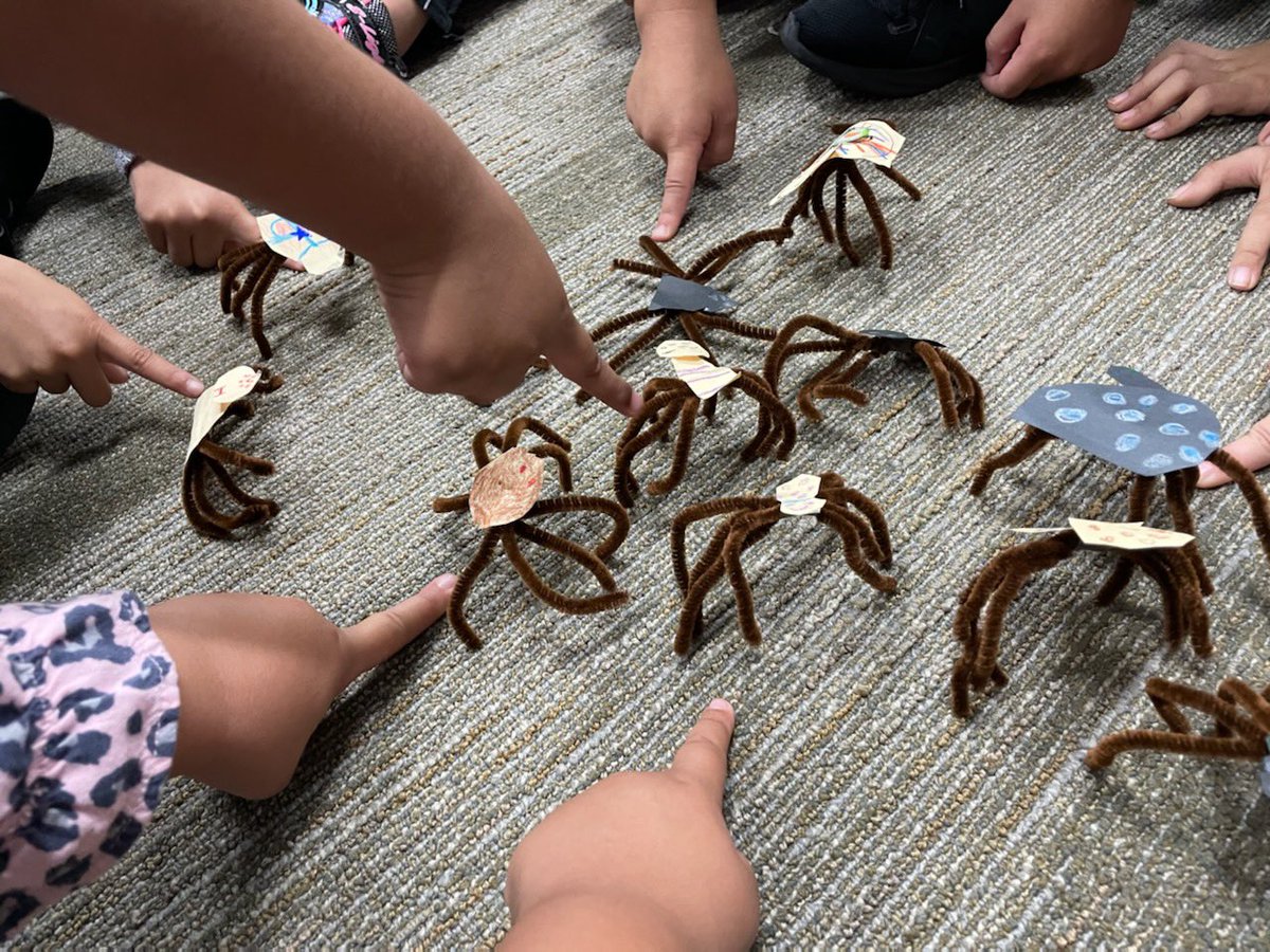 On Friday we finished our spider study and created some little friends… 🕷🕸 I can’t wait for the students to see what we are studying in science this week! 🐥 #BeaHooverHero <a href="/HooverCFISD/">HooverCFISD</a>