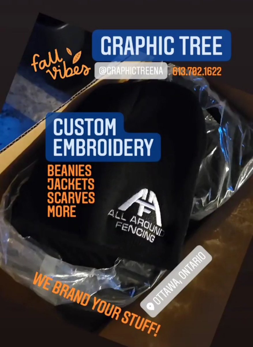 graphictreena's tweet image. Embroidery here! 
Get a quote: info@graphictree.ca