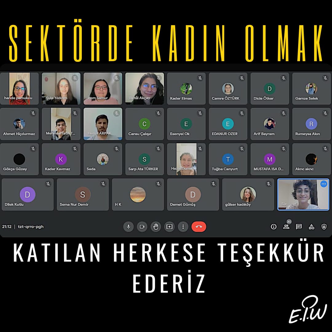 16 Ekim cumartesi günü Hande Öztürk ile birlikte Sektörde Kadın Olmak konulu harika bir söyleşi gerçekleştirdik. Kendisine bize aktardığı değerli tecrübeleri için ve katılan herkese değerli vakitlerini ayırdıkları için çok teşekkür ediyoruz.