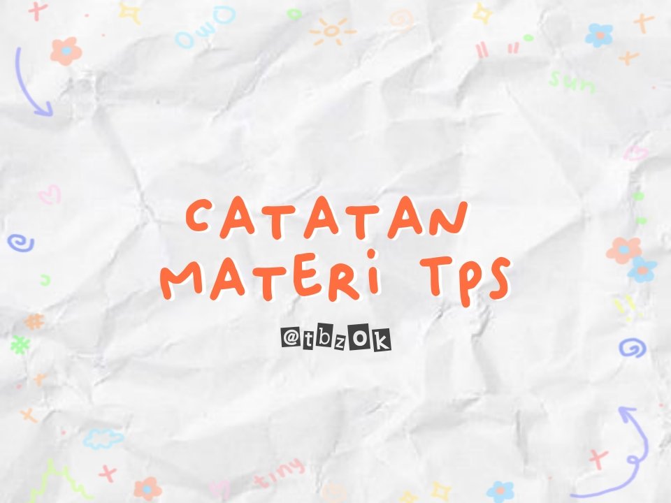 tbzok's tweet image. — Catatan Materi TPS