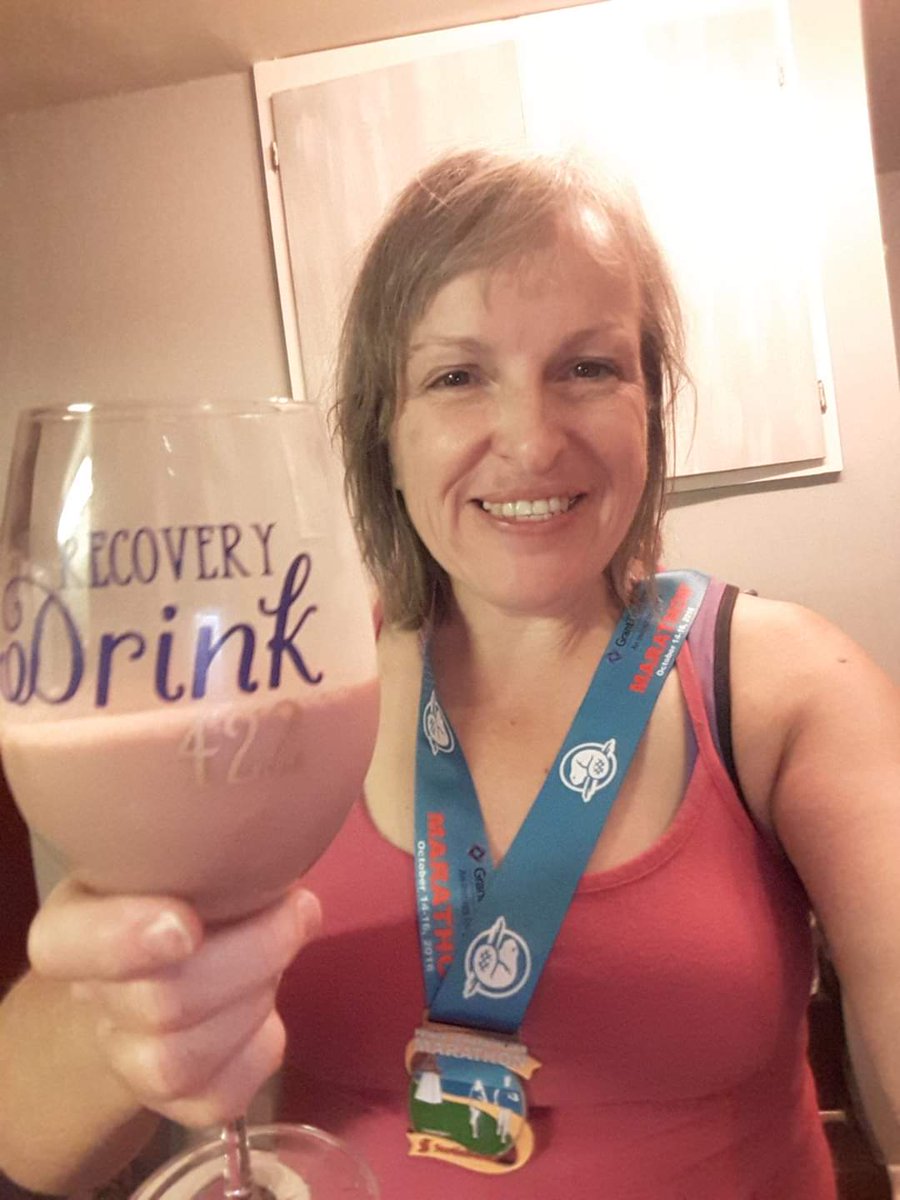 Flashback to 5 years ago when I ran my first marathon. #flashback #marathon #recoverydrink #chocolatemilk