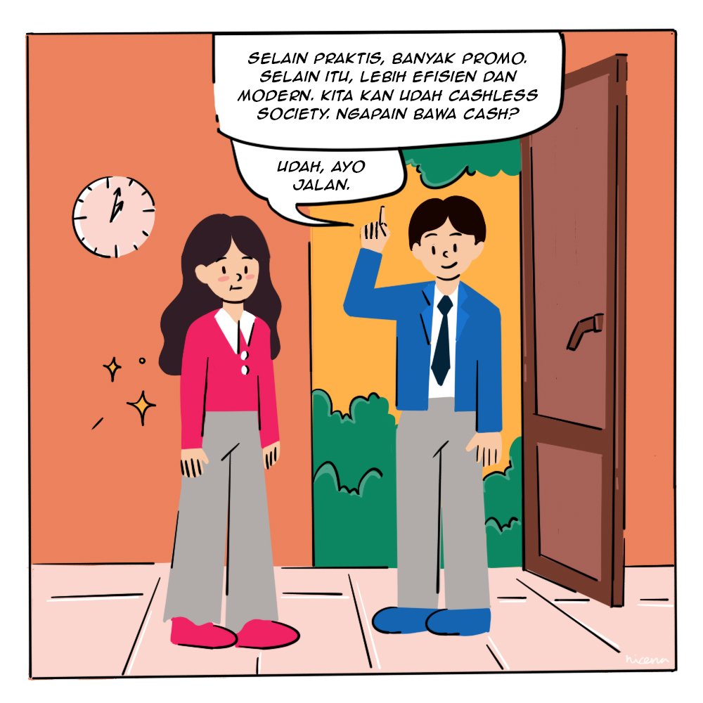 cfds_ugm's tweet photo. Jangan lupakan uang parkir wahai cashless society #digicomic https://t.co/k55gaml2un