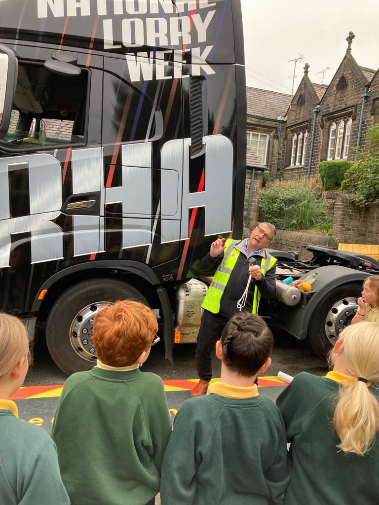 Our #NationalLorryWeek roadshow is at <a href="/paul_primary/">St Paul's CE Primary School Stalybridge</a> in Stalybridge, Cheshire today where we are talking to pupils about road safety and the importance of lorries.

Find out more: nationallorryweek.co.uk
