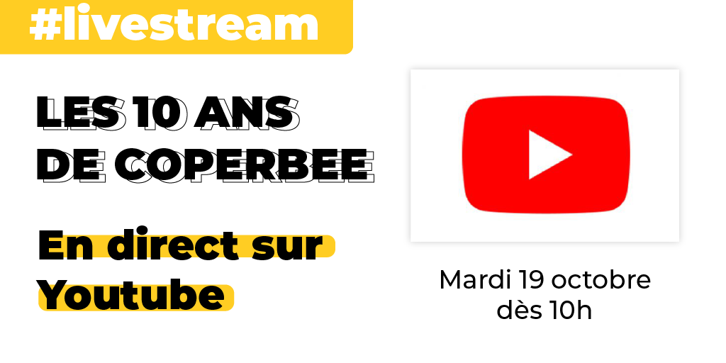 #10ANSENLIVE 🎉 : Vous ne pouvez pas venir pour les 10 ans de CoperBee ? Bonne nouvelle, tout sera diffusé en direct ! 🤝

Nous diffuserons tous les ateliers de la journée  sur le thème de la #transfodigitale en #live sur notre chaîne YouTube : zcu.io/a7UV