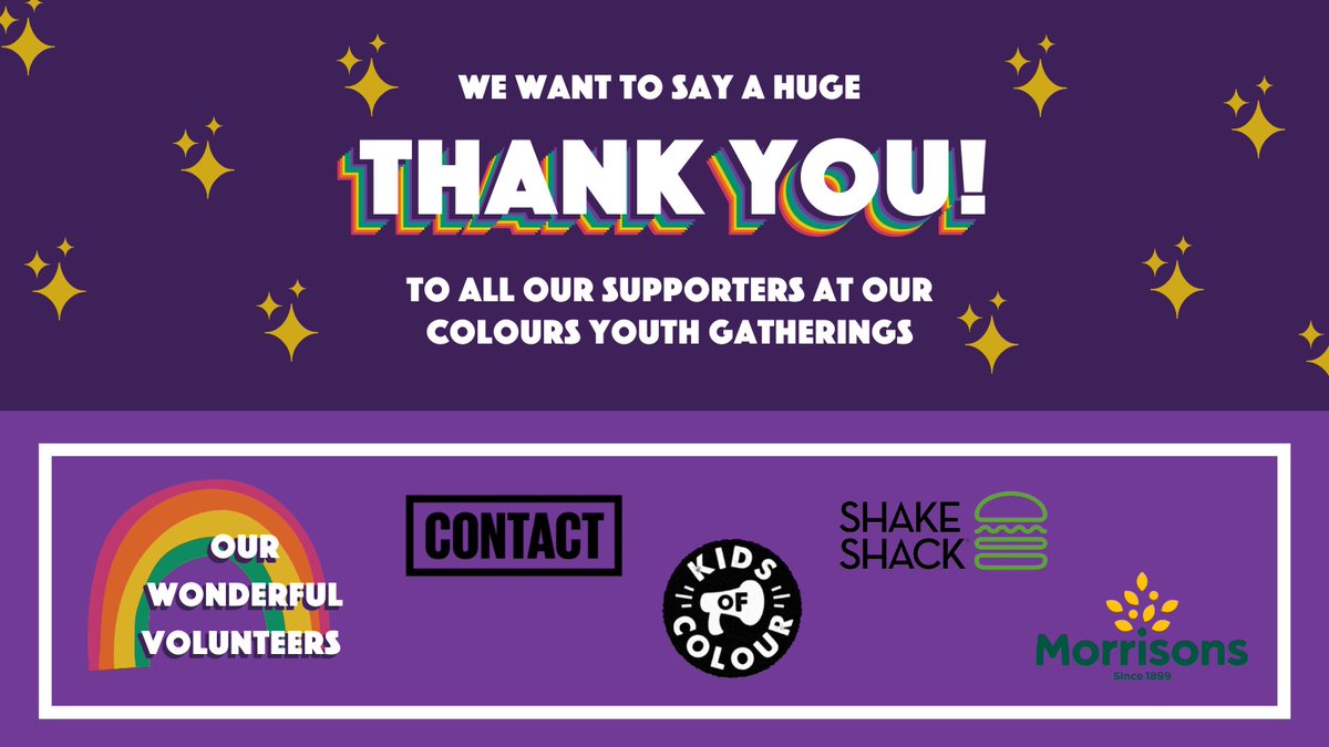 🌈🙏🏽 we held two lovely youth gatherings in the last month for LGBTQ young people of colour in LND &amp; MCR, contributed to by these wonderful people &amp; orgs! Huge thank you to all our lovely qtipoc volunteers and to <a href="/shakeshackUK/">SHAKE SHACK UK</a> <a href="/KidsOfColourHQ/">Kids Of Colour</a> <a href="/ContactMcr/">Contact</a> @Morrisonspicca1