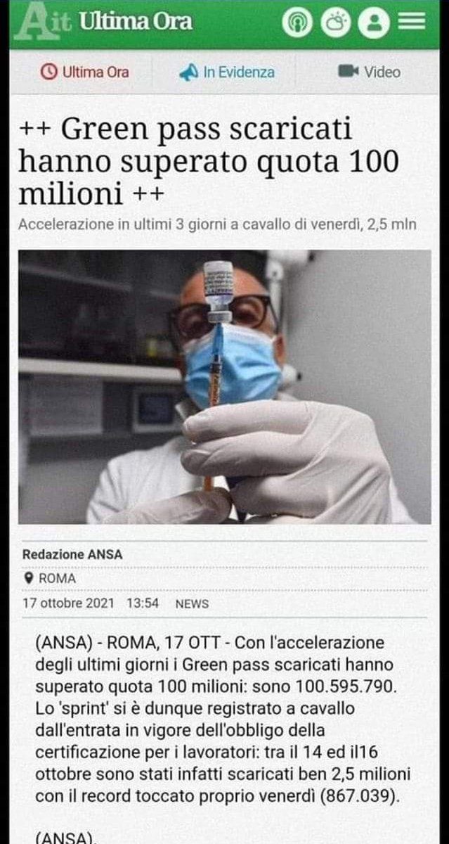 L'Italia deve avere avuto una grande crescita demografica... Ha ormai oltre 100 milioni di sudditi!
La stampa del #Draghistan