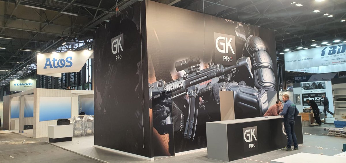 GK_Professional's tweet photo. Notre stand @Milipol_Paris  est en cours de montage !
Comme chaque année nous y répondons présent.
Rencontrez notre équipe et retrouvez nos nouveautés, nos produits tactiques phares et les différentes gammes GK sur notre stand 5L155 HALL5 ! #gkpro #milipol2021 #milipol #security https://t.co/bOvmXJYDGZ