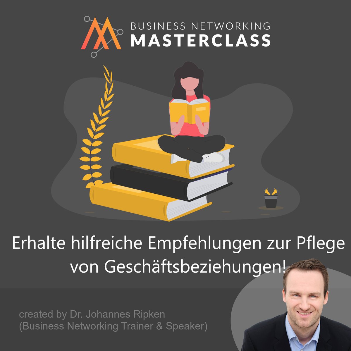 Kostenlose #BusinessNetworking Masterclass:
In 18 Email-Einheiten gebe ich einen Einblick in die Best Practices des Business Networkings. Ein kontinuierlicher Prozess zu mehr Networking Expertise, perfekt umsetzbar. 
Melde dich an und los...