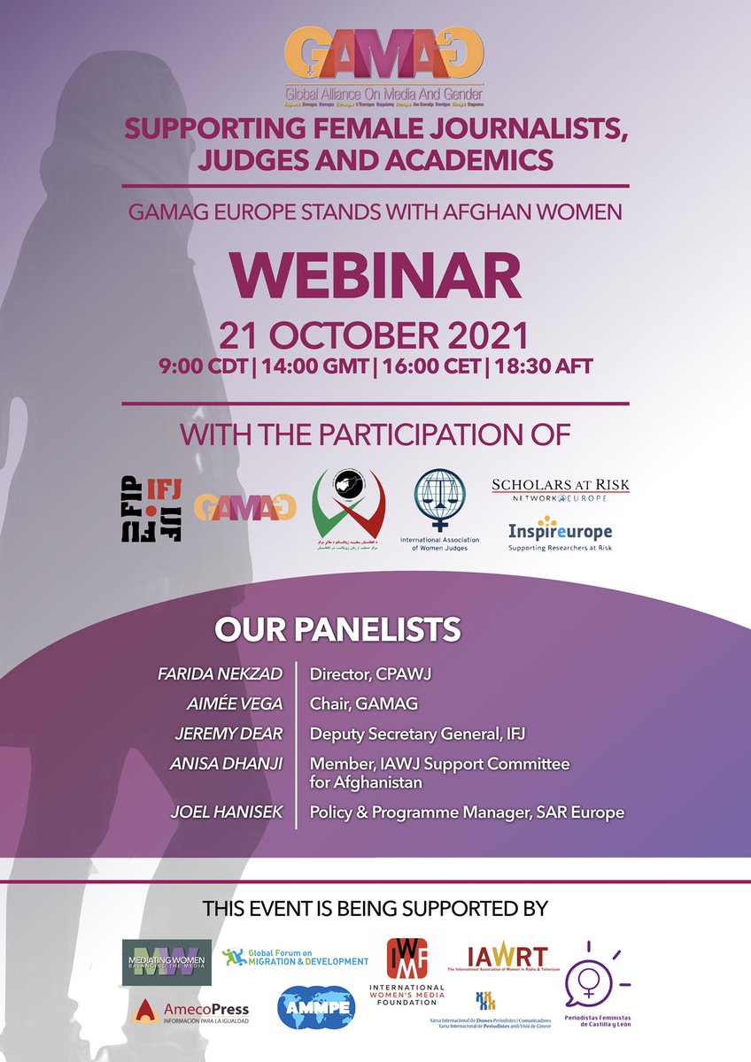 GAMAG Europe (@europe_gamag) on Twitter photo Moderated by <a href="/randaachmawi/">Randa Achmawi-Whitley</a> representing <a href="/europe_gamag/">GAMAG Europe</a> the panel will discuss on the support actions to help Afghan women with representatives from Afghan women journalists, judges and scholars and from <a href="/IFJGlobal/">IFJ</a> and <a href="/tweet_gamag/">GAMAG</a> Don’t forget to register: us02web.zoom.us/webinar/regist… Moderated by <a href="/randaachmawi/">Randa Achmawi-Whitley</a> representing <a href="/europe_gamag/">GAMAG Europe</a> the panel will discuss on the support actions to help Afghan women with representatives from Afghan women journalists, judges and scholars and from <a href="/IFJGlobal/">IFJ</a> and <a href="/tweet_gamag/">GAMAG</a> Don’t forget to register: us02web.zoom.us/webinar/regist…