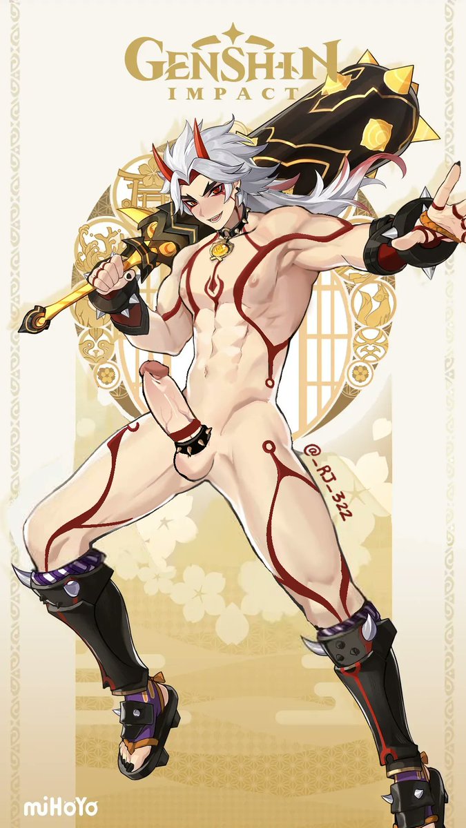 ROMJEEX's tweet photo. Exposing Itto's TIDDIES, also added a collar for his COCK. https://t.co/pIg8d7qETO