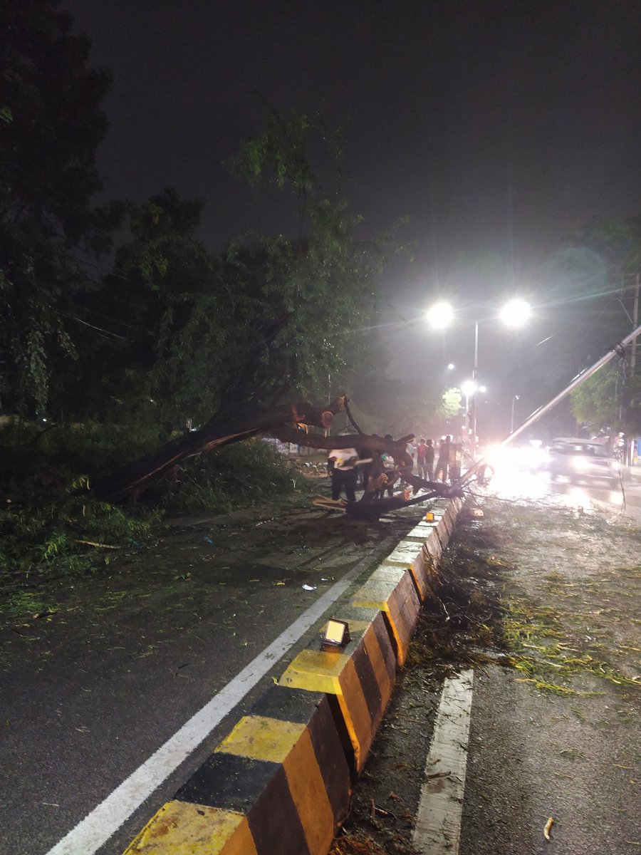 ArbaazTheGreat1's tweet photo. A big tree falls before Amberpet Police station , as Amberpet Received 10cm rain fall....As Soon As Information reached to @Director_EVDM officials they reached the spot and removing it.
#HyderabadRains #TreeFelldown
@sushilrTOI @CoreenaSuares2 @HiHyderabad @swachhhyd https://t.co/ebbJr7bkoJ