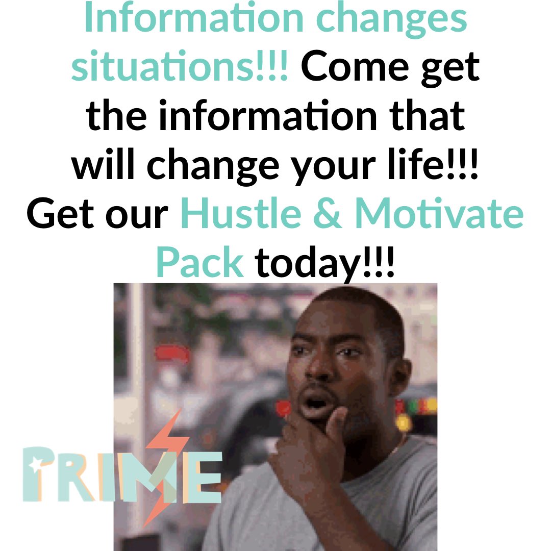 The Hustle &amp; Motivate Pack was created as a solution for people who want to have a solid income in the midst of an uncertain world. This package is for anyone who is unsatisfied with their job, paycheck, or financial freedom. 

primedigital.gumroad.com/l/zEnOB
