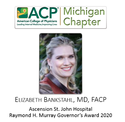 MIChapterACP's tweet photo. Congratulations to the 2020 and 2021 Raymond H. Murray Governor's Award!!! Dr. Elizabeth Bankstahl, Dr. Allison Ruff, Dr. David Paje and Dr. Alexis George-Haftka https://t.co/ZSBiWRfzG9