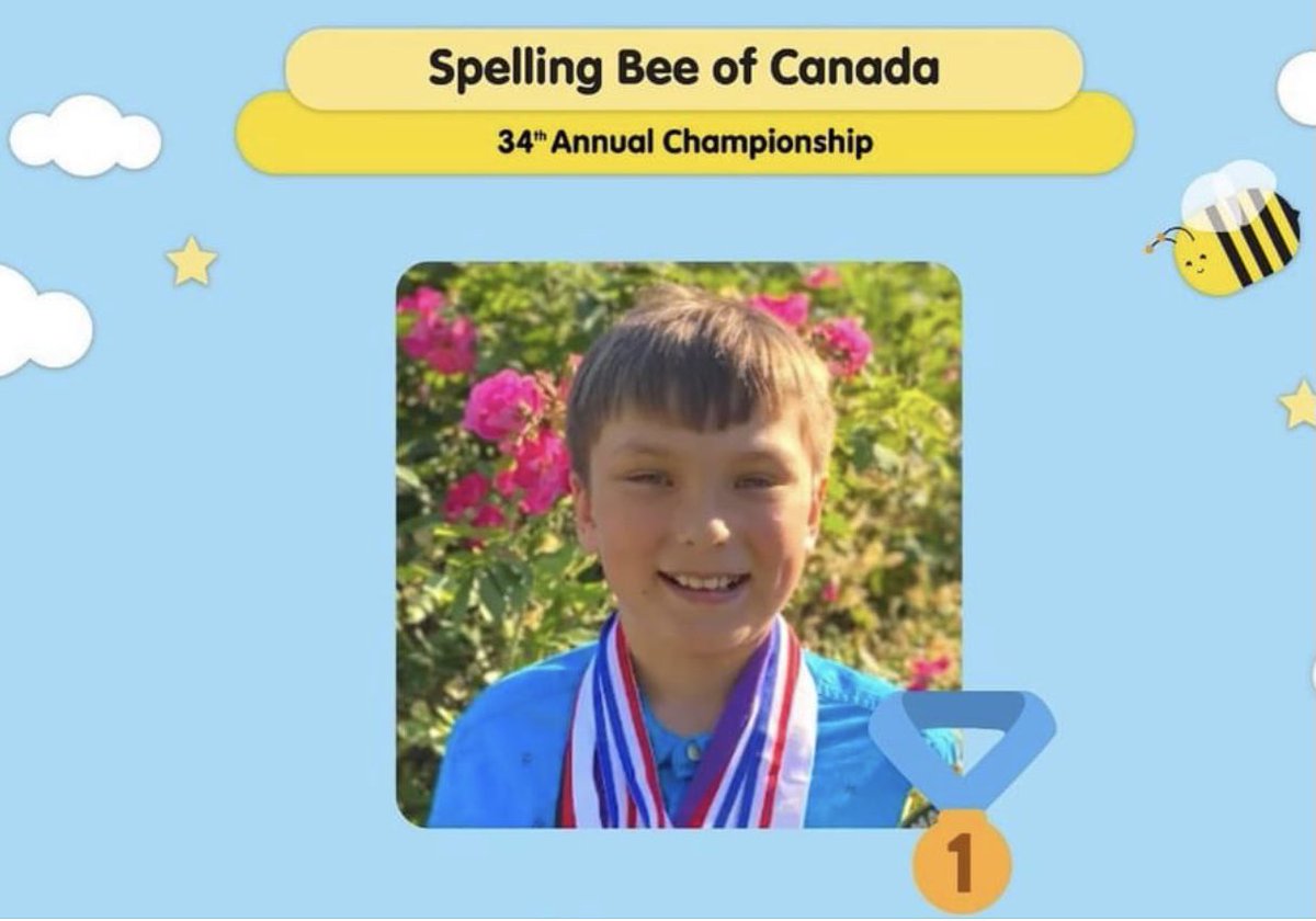 LubinskiTeresa's tweet photo. Mark Raspopov wins 2021 Spelling Bee of Canada, AGAIN! Congrats Mark &amp;family! Ward 4 is very proud of you!! @hrotovytska  #spellingbeecanada #BrainPower #BeSmarter #education #learning  #students #leaders #inspiration #classroom #math #languagearts #publicspeaking #problemsolving https://t.co/Q0ptA4gLtu